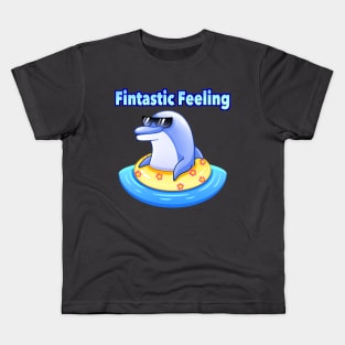 Fintastic Feeling Funny Dolphin Kids T-Shirt